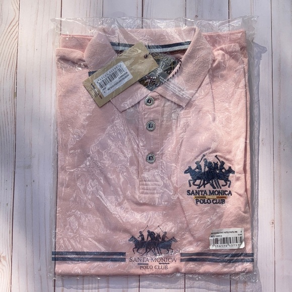 SMPC protest polo in pastel pink - Picture 1 of 3